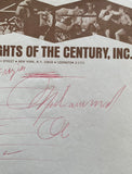 ALI, MUHAMMAD SIGNED ROUND BY ROUND SCORE SHEET FOR ALI-FRAZIER I FIGHT (1971-PSA/DNA & JSA)