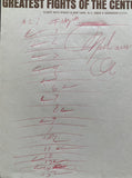 ALI, MUHAMMAD SIGNED ROUND BY ROUND SCORE SHEET FOR ALI-FRAZIER I FIGHT (1971-PSA/DNA & JSA)