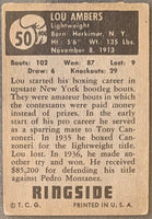 AMBERS, LOU SIGNED 1951 TOPPS RINGSIDE CARD