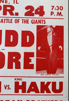 ANDRE THE GIANT-BIG JOHN STUDD ON SITE POSTER (1989)
