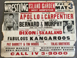 APOLLO, ARGENTINE & EDUARDO CARPENTIER VS. BRUTE BERNARD & SKULL MURPHY ON SITE POSTER (1969)