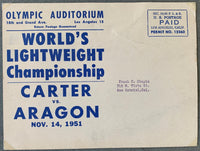 CARTER, JIMMY-ART ARAGON ADVERTISING OVERSIZED POSTCARD (1951)