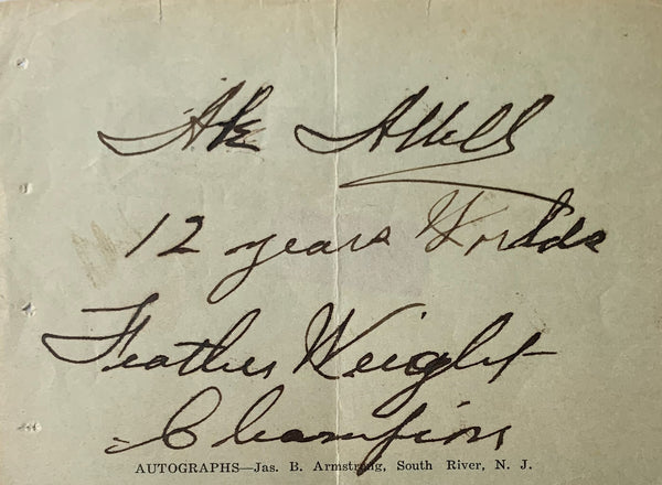 ATTELL, ABE INK SIGNED ALBUM PAGE (PSA/DNA)