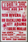 BACKLUND, BOB-VICTOR RIVERA & FABULOUS MOOLAH-KITTY ADAMS & YUKON LUMBERJACKS-HAYSTACKS CALHOUN & TONY GAREA & CRAZY LUKE GRAHAM-SPECIAL DELIVERY JONES ON SITE POSTER (1984)