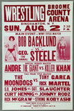 ANDRE THE GIANT-KILLER KHAN & BOB BACKLUND-GEORGE "THE ANIMAL" STEELE ON SITE POSTER (1981)