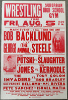 BACKLUND, BOB-GEORGE "THE ANIMAL" STEELE & IVAN PUTSKI-SGT. SLAUGHTER ON SITE POSTER (1983)