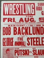 BACKLUND, BOB-GEORGE "THE ANIMAL" STEELE & IVAN PUTSKI-SGT. SLAUGHTER ON SITE POSTER (1983)