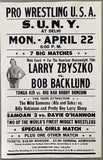 BACKLUND, BOB-LARRY ZBYSZKO ON SITE POSTER (1985)