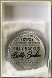 BACKUS, BILLY SIGNED HALL OF FAME PAPERWEIGHT