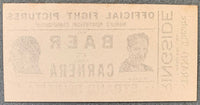 BAER, MAX-PRIMO CARNERA FULL FIGHT PICTURES TICKET (1934-BAER WINS HEAVYWEIGHT TITLE)