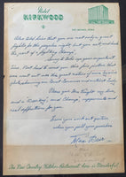 BAER, MAX HAND WRITTEN & SIGNED LETTER (1956)