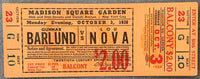 NOVA, LOU-GUNNAR BARLUND FULL ON SITE TICKET (1938)