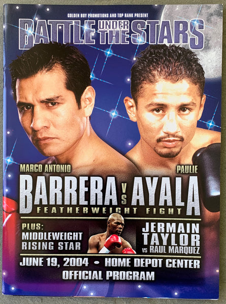 BARRERA, MARCO ANTONIO-PAULIE AYALA OFFICIAL PROGRAM (2004)