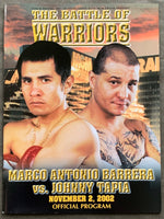 BARRERA, MARCO ANTONIO-JOHNNY TAPIA OFFICIAL PROGRAM (2002)