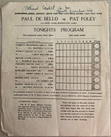 BARTOLO, SAL-EVERETTE RIGHTMIRE II OFFICIAL PROGRAM (1940)