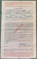 BASILIO, CARMEN SIGNED FIGHT CONTRACT (1952-CHUCK DAVEY I FIGHT)