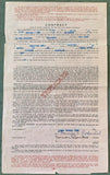 BASILIO, CARMEN SIGNED FIGHT CONTRACT (1952-CHUCK DAVEY I FIGHT)