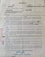 BASILIO, CARMEN SIGNED MANAGEMENT CONTRACT (1952)