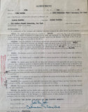 BASILIO, CARMEN SIGNED MANAGEMENT CONTRACT (1952)