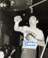 BASILIO, CARMEN SIGNED PHOTO (1956-TRAINING FOR SAXTON)