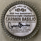 BASILIO, CARMEN SIGNED BOXING HALL OF FAME PAPERWEIGHT