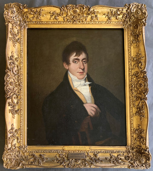 BELCHER, JEM 1805 OIL PAINTING FROM NATIONAL SPORTING CLUB IN ENGLAND