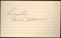 BELLOISE, MIKE INK SIGNED INDEX CARD