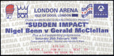 MCCLELLAN, GERALD-NIGEL BENN STUBLESS TICKET (1995)