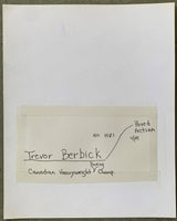 BERBICK, TREVOR SIGNED PHOTO