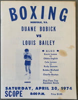 BOBICK, DUANE-LOU BAILEY OFFICIAL PROGRAM (1974)