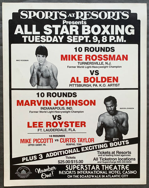 ROSSMAN, MIKE-AL BOLDEN & MARVIN JOHNSON-DAVID LEE ROYSTER ON SITE POSTER (1980)