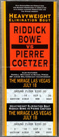 BOWE, RIDDICK-PIERRE COETZER ON SITE FULL TICKET (1992)