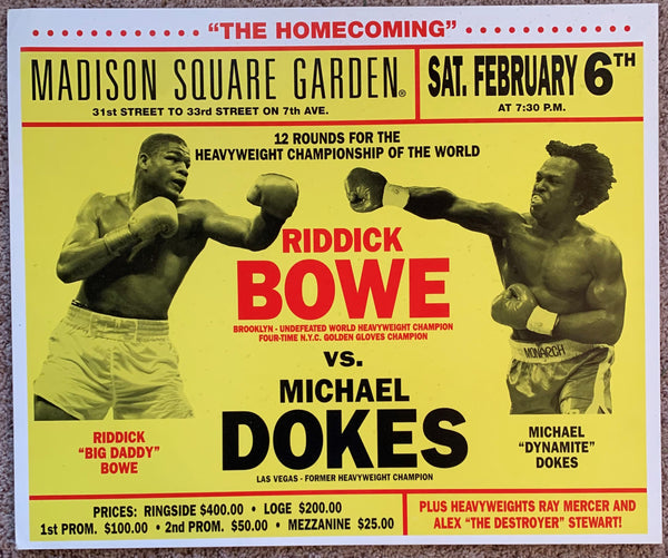 BOWE, RIDDICK-MICHAEL DOKES ON SITE POSTER (1993)