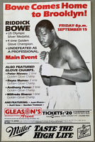BOWE, RIDDICK-ANTHONY HAYES ON SITE POSTER (1989-BOWE'S 7TH PRO FIGHT)