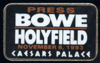 HOLYFIELD, EVANDER-RIDDICK BOWE II PRESS PIN (1993)
