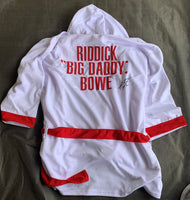 BOWE, RIDDICK SIGNED BOXING ROBE (JSA)