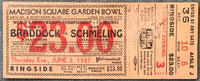 BRADDOCk, JAMES J.-MAX SCHMELING ON SITE FULL TICKET (1937)