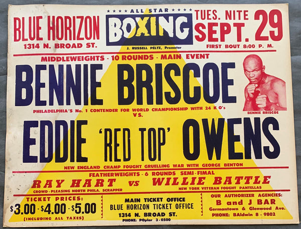 BRISCOE, BENNIE-EDDIE "RED TOP" OWENS ON SITE POSTER (1970)