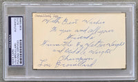 BROUILLARD, LOU SIGNED INDEX CARD (PSA/DNA)