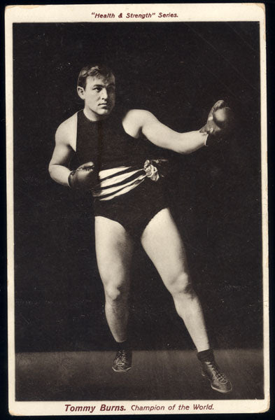 BURNS, TOMMY REAL PHOTO POSTCARD (HEALTH & STRENGTH)
