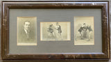 BURNS, TOMMY CABINET CARD DISPLAY OF 3