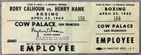 HANK, HENRY-RORY CALHOUN ON SITE FULL TICKET (1960)