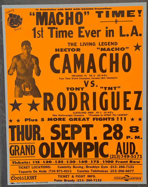 CAMACHO, HECTOR "MACHO"-TONY RODRIGUEZ ON SITE POSTER (1995)