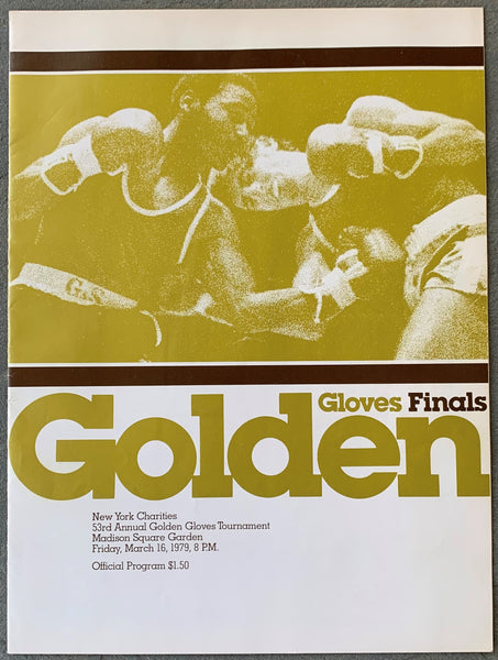 1979 NEW YORK GOLDEN GLOVES FINALS PROGRAM (CAMACHO, MOORE, RAMOS, GREEN)