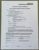 ALVAREZ, SAUL "CANELO"-ANVI YILDIRIM SIGNED FLORIDA STATE BOXING COMMISSION CONTRACT (2021-SIGNED BY CANELO)