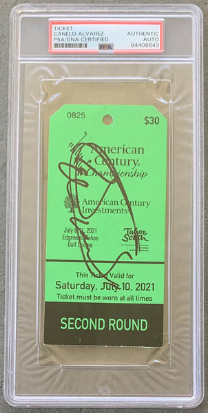 ALVAREZ, SAUL "CANELO" SIGNED TICKET (PSA/DNA)