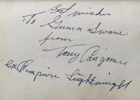 CANZONERI, TONY INK SIGNED ALBUM PAGE
