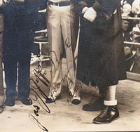 CARNERA, PRIMO & JAMES JEFFRIES SIGNED MOVIE PHOTO (1933-THE PRIZEFIGHTER & THE LADY-PSA/DNA)