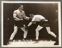 CARNERA, PRIMO-WALTER NEUSEL WIRE PHOTO (1935-ENDING THE FIGHT)