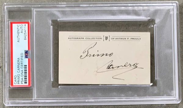 CARNERA, PRIMO INK SIGNATURE (PSA/DNA)